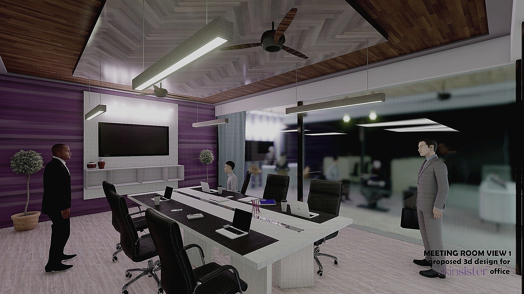 Meeting room architectural visualisation by Navisgo